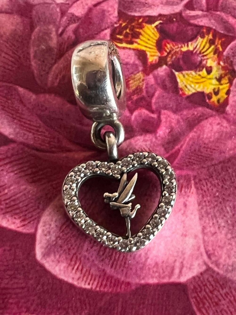 Authentic Pandora Disney Love Tinker Bell Dangle Charm #791565CZ